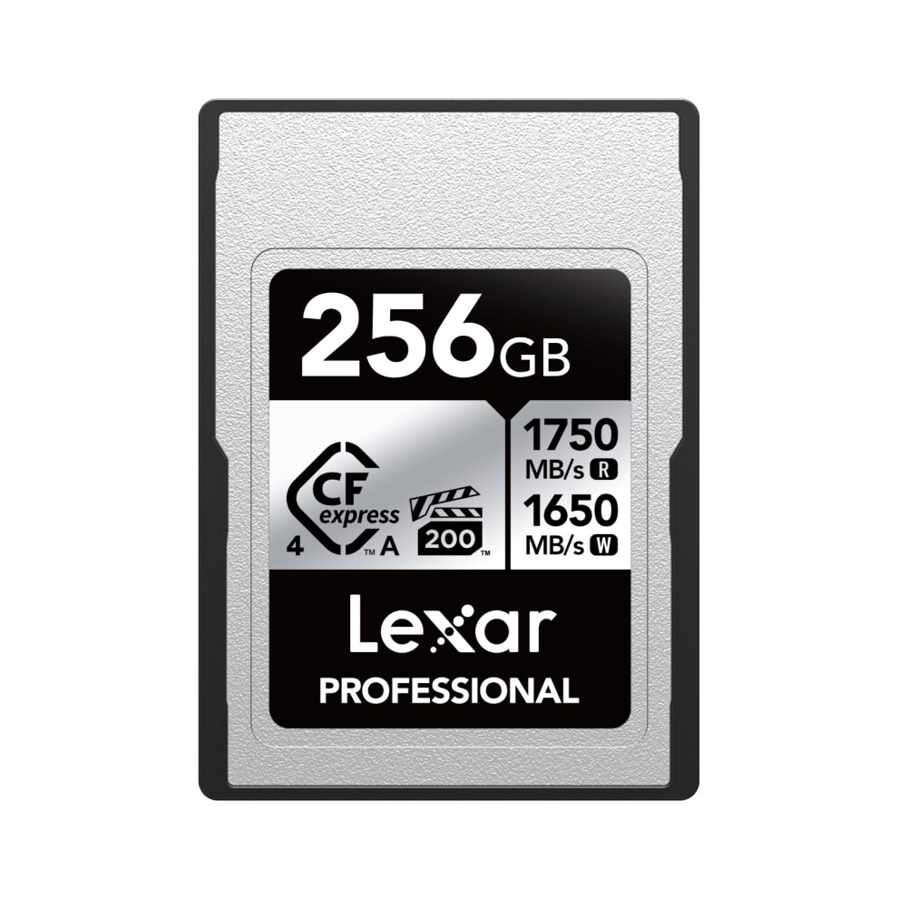 Lexar Professional Series Cfexpress 4.0 Type A Card 256Gb, Cfe Card Up To 1750Mb/S Read, Vpg200, 8K Video Cf Card, Memory Card Compatible With Silver
