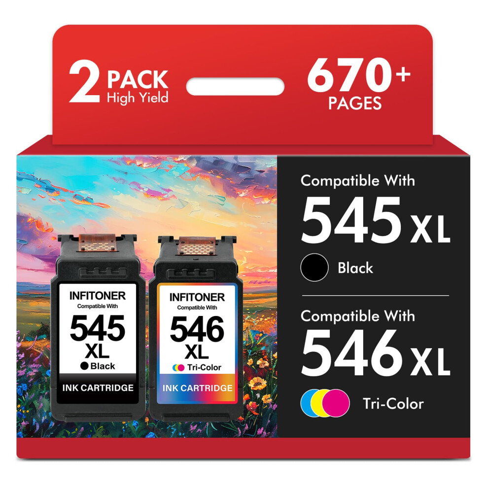545 546 Ink Cartridges Ts3350 Ts3355 Replacement For Cannon 545 546 Ink Cartridges Pg-545 Cl-546 Xl For Canon Pixma Ts3150 Ts3300 Tr4550 Tr4650 Tr450 4922051419814