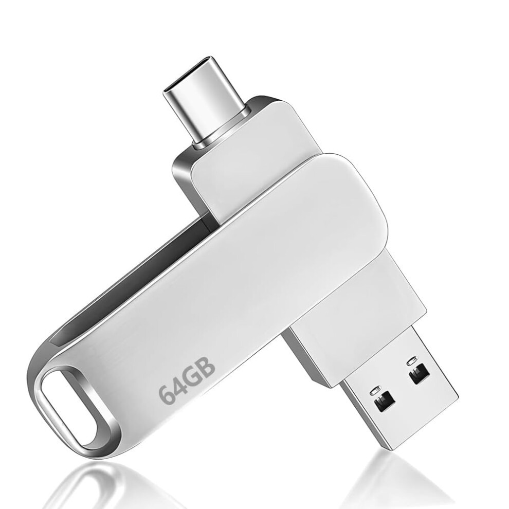 64Gb Usb C Flash Drive, Usb 3.2 Type-C Dual Flash Drive For Pc, Tablet, Mac, Macbook,Usb-C Smart Phone High-Speed Memory Stick For Store 16,000 Songs 5003877487979