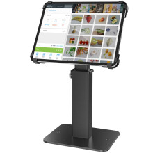 AboveTEK Anti-Theft iPad Kiosk Stand, 360 Rotation & Adj. Height 8.3"–13.4", Heavy-Duty Steel & Aluminum, Fits 9.7"-13" Tablets, Security Retail POS