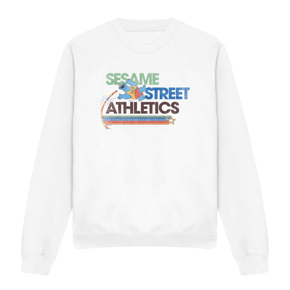 Sesame Street (M, ) Unisex Adult Street Athletics Sweatshirt White