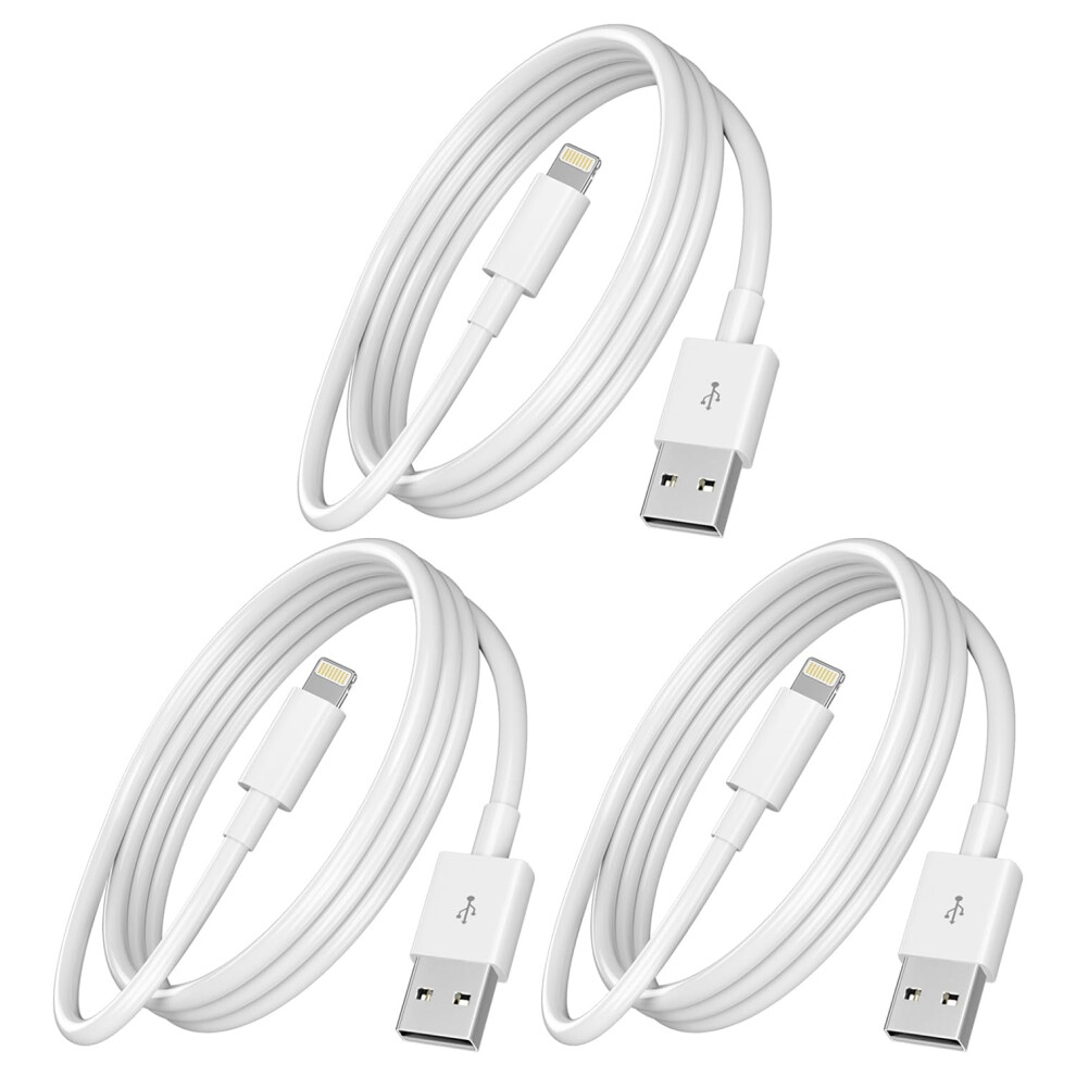3Pack Iphone Charger Cable 3Ft/0.9M Apple Mfi Certified, Usb A To Lightning Cable Iphone Fast Charger Cable Apple Charging Cord For Iphone 14 13 12 1 5006511942544