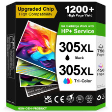 Sunnieink 305XL Ink Cartridges Black and Colour, Replacement for HP 305 Ink Cartridges Original, Printer Ink 305 for HP DeskJet 2800e 2810e 2820e 270