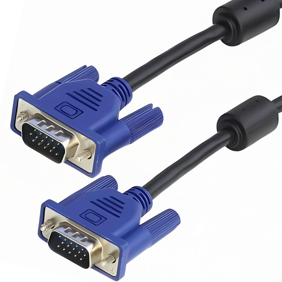 Vga Cable 1.8M Long Computer Monitor High Resolution Male To Male Monitor Extension Cable, Blue 5006780006077