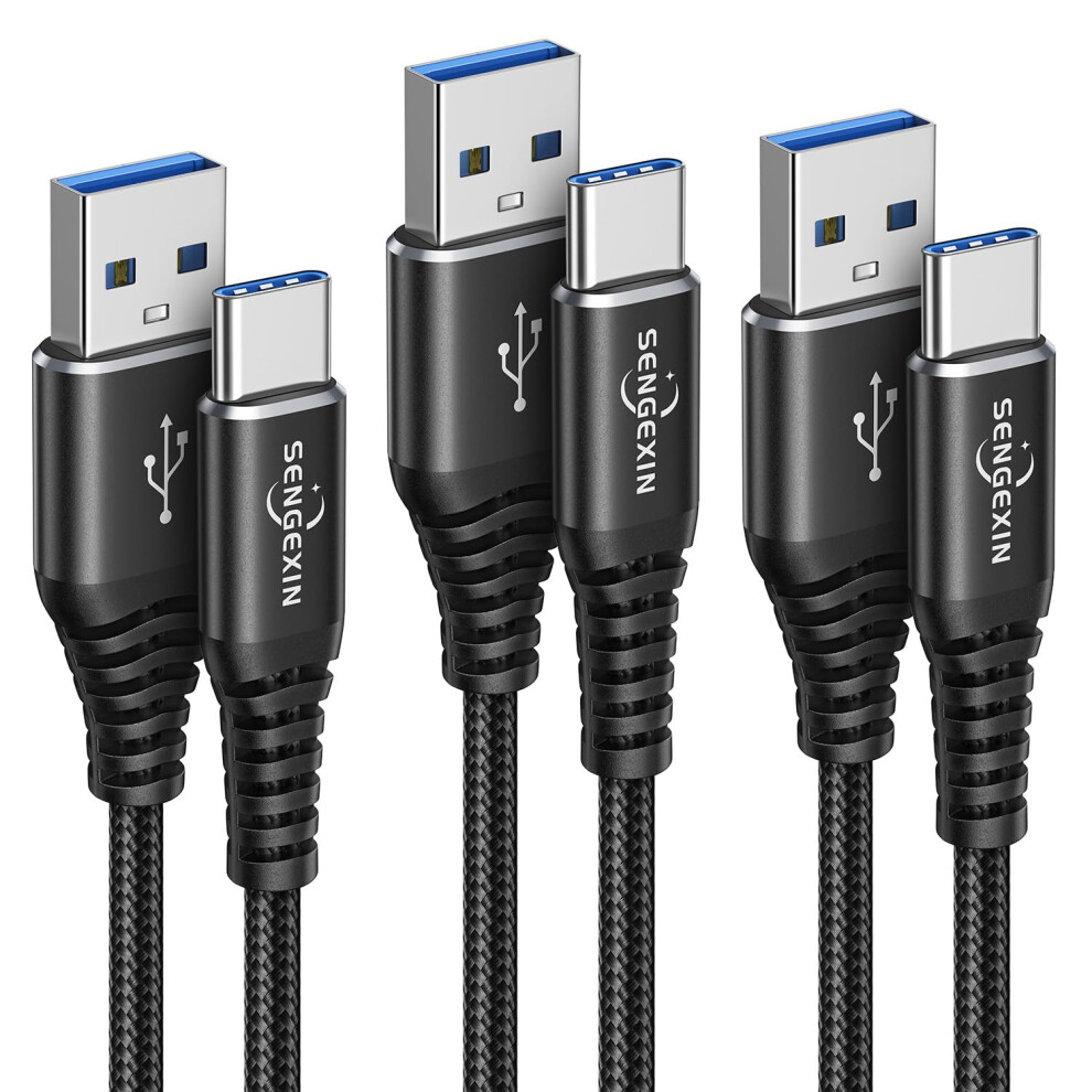Sengexin Usb C Charger Cable 2M 3Pack, Type C Fast Charging Nylon Braided For Samsung Galaxy S22 S21 Ultra S23 S20+ S10e S10, A20e A51 A71 A21s A12, 9088266181634