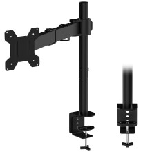 ZENO Monitor Stand for 13-32" Screens | Monitor Arm with Desk Clamp & Cable Management Hooks, Height Adjustable, Full Tilt, Rotation & Swivel | Monit