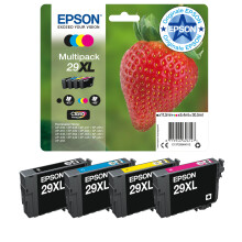 Epson Multipack 29XL Strawberry, Original XL High Yield Ink Cartridges, 4 Colors Black, Cyan, Magenta, Yellow