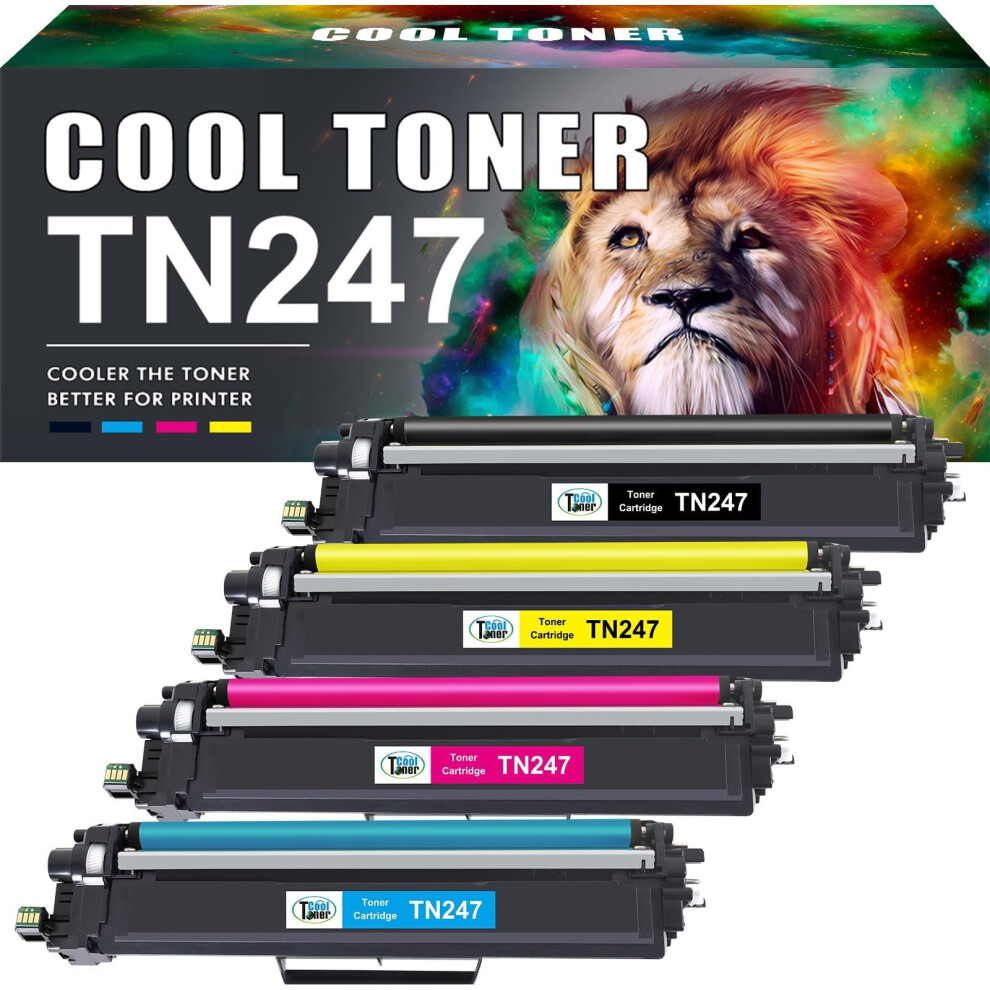 Cool Toner Tn247 Toner Cartridge For Brother Dcp-L3550cdw Tn-243Cmyk Tn243cmyk Tn243 Tn 243 Mfc-L3750cdw Mfc-L3770cdw Hl-L3210cw Hl-L3270cdw Hl-L3230 5007530177566