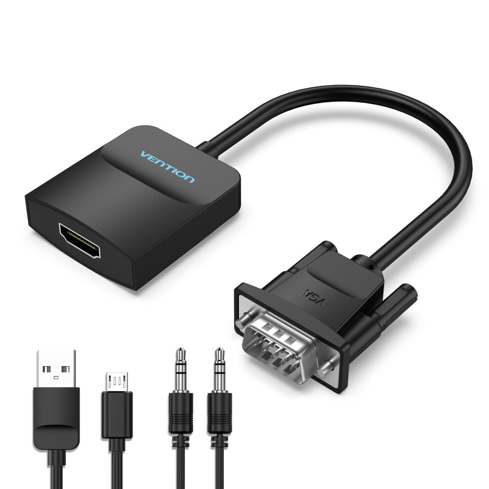 Photos - Other for Computer Vention VGA to HDMI Adapter Converter with Audio 1080P 0.15m, dsub to hdmi Converter VGA to HDMI for monitor Adapter for Com 