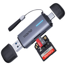 llano SD Card Reader USB C,Dual Slots USB 3.0 Type C to Micro SD Card Adapter 2 in 1,Memory Card Reader for MicroSD,SDHC,Compatible with Laptop,PC,iP