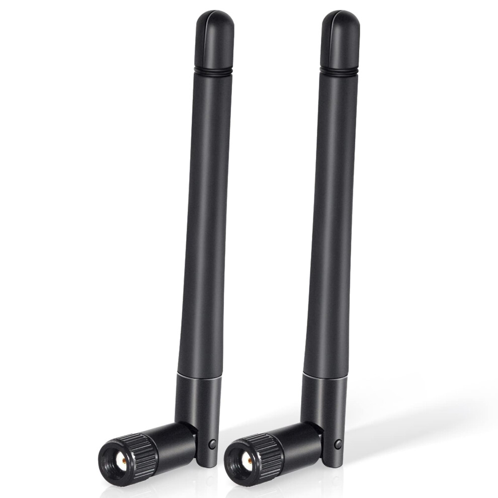 Bingfu Wifi Antenna Rp-Sma Wifi Aerial 2.4Ghz 5Ghz 5.8Ghz 3Dbi Mimo Rp-Sma Male Antenna (2-Pack) For Router, Wireless Network Card, Usb Adapter, Vide 5004882922271