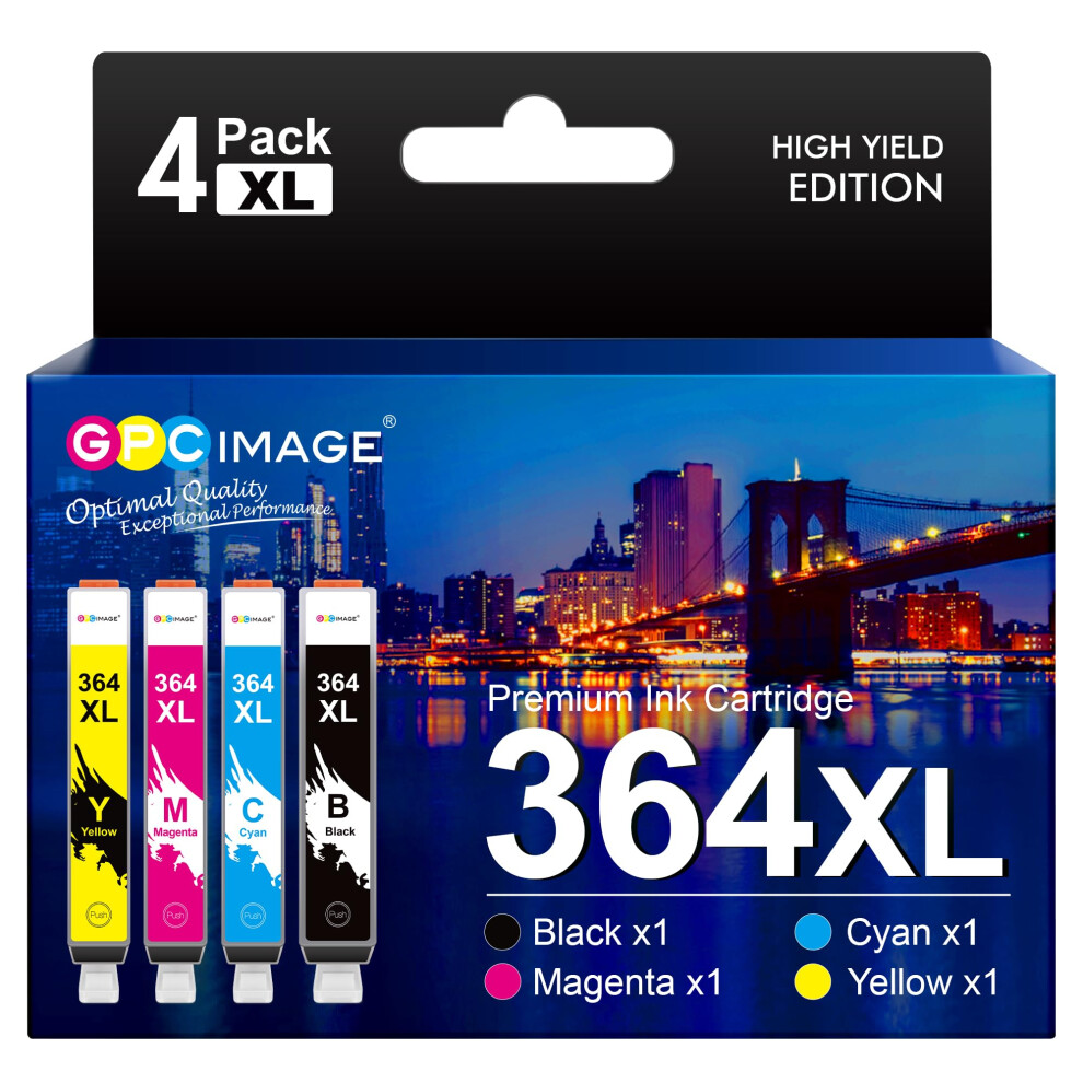 Gpc Image 364XL Ink Cartridges Compatible For Hp 364 Ink Cartridges Multipack For Hp Photosmart 5510 5520 5522 5524 6510 6520 7510 7520 Deskjet 3070 8254414161815