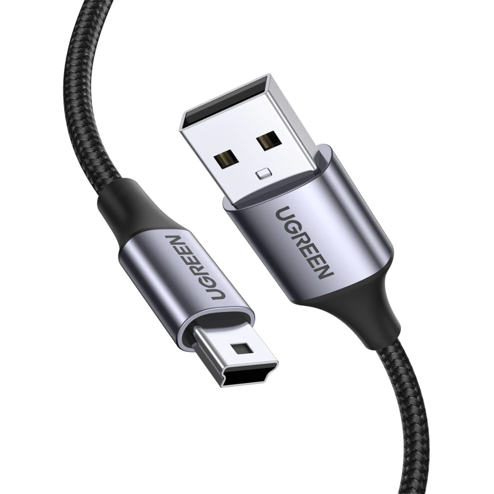 Ugreen Mini Usb Cable Braided Usb 2.0 To Mini B Cable Data Transfer & Charge Compatible With Sat Nav, Dash Cam, Hero 2/3 / 4, Dac, Ps3 Controller, Mp 5004578503791