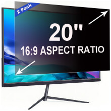 ruord 2 Pack Privacy Screen for 20 Inch 16:9 (44.2x24.9cm) computer Monitor - Blue Light Filter & Anti-Glare, Removable Screen Privacy Shield | PC Pr