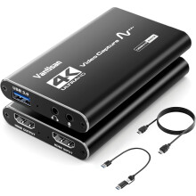 VANTISAN 4K Video Capture Card, HDMI Video Capture Device with Audio+Mic, USB 3.0 Capture Card Support Full HD 1080P 60fps for Streaming/PS5 Game/Cam
