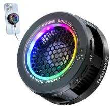 NEEWER BASICS Magnetic Phone Cooler, Low Noise USB Cooling Fan with Smart Temp Control, RGB Light, Magnetic Ring & Clip Compatible with iPhone 15 16