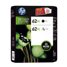 HP 62XL Black & Colour high Capacity Original Ink cartridges, C2P05AE C2P07AE