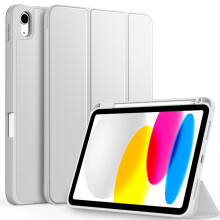 CACOE Case for iPad (A16) 11th/10th Generation with Pencil Holder 2025 2022 11/10.9 inch, Soft TPU Back Protective Smart Cover for 11/10 Gen with Stan