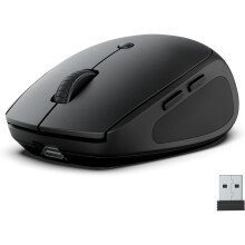 JLab Go Charge Bluetooth Mouse, Rechargeable Wireless Mouse - Tri-Mode (BT 5.0/5.0/2.4Ghz) with USB-Dongle, Ergonomic, Multi Device Silent Mouse for