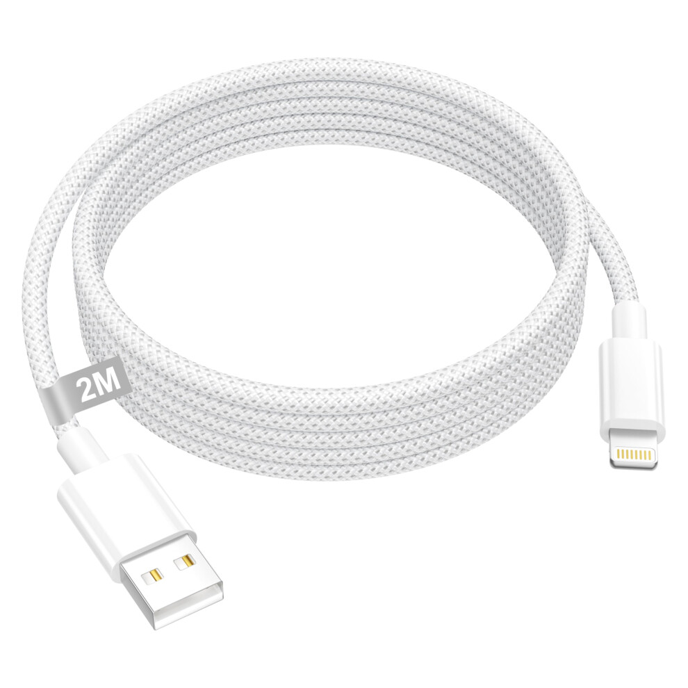 Iphone Charger Cable 2M, [. Mfi Certified] Lightning Cable 2M Long Iphone Fast Charger Cable Usb To Lightning Cable Iphone Charging Cable Lead Wi 8121089466685