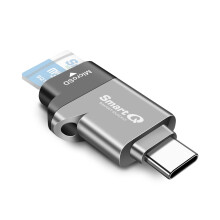 C356 Type-C MicroSD Card Reader with USB 3.0 Super Speed Technology, Supports MicroSDXC, MicroSDHC, and MicroSD for Window, Mac OS X and Andriod (Mid