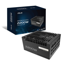 ASUS Pro WS 2200W Platinum Modular Power Supply, 2200W Power, PCIe 5.1, Standard ATX 3.1, 80 PLUS Platinum, Double Ball Bearing Fan, Black