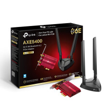 TP-Link Archer TXE75E AXE5400Mbps Tri-Band WiFi 6E Bluetooth 5.3 PCIe Adapter with Two Antennas, WiFi Adapter for PC, Intel Chipset, Magnetized Anten