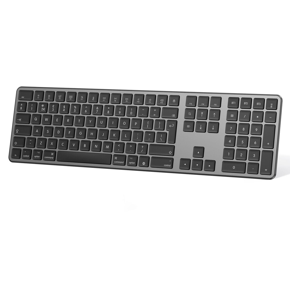 Omoton Wireless Bluetooth Keyboard For Mac (Macbook/Macbook Pro/Macbook Air/Imac/Imac Pro/Mac Mini), Rechargeable Keyboard For Mac Os, With 3 Bluetoo 4338381141538