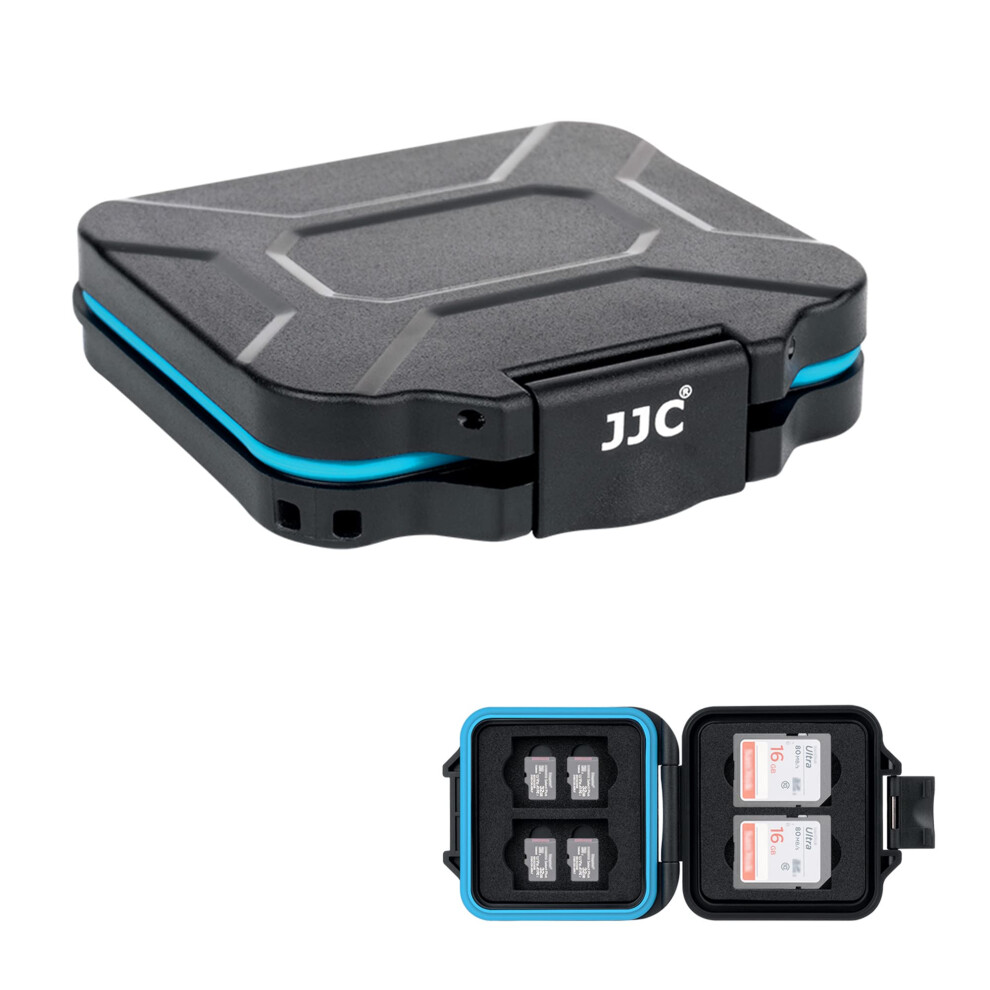 Jjc Slim 12 Slots Memory Card Case For 4 Sd Sdxc Sdhc Cards And 8 Micro Sd Micro Sdxc Micro Sdhc Tf Cards Water Resistant Shockproof Portable 1224399245050