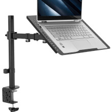 VIVO Single Laptop Notebook Desk Mount Stand - Fully Adjustable Extension with C Clamp (STAND-V001L)
