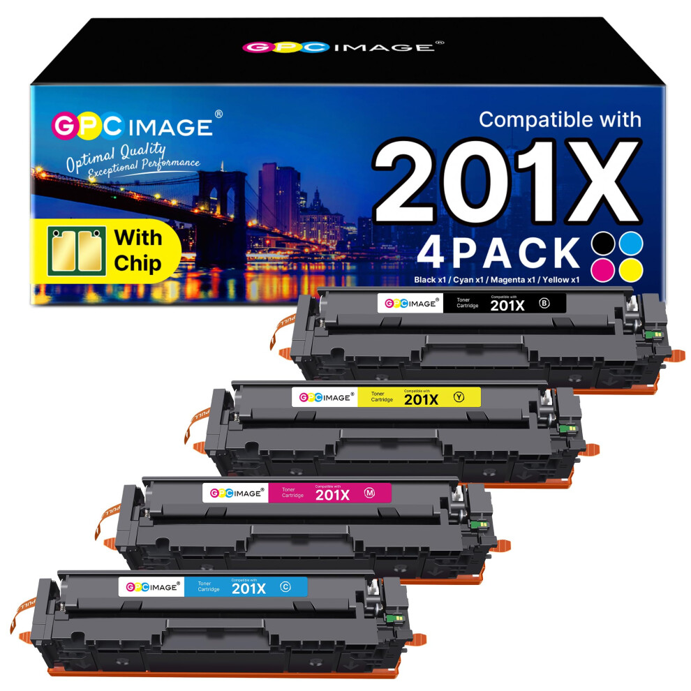 Gpc Image 201X Toner Cartridges Compatible For Hp 201X Toner Cartridge Multipack For Hp Color Laserjet Pro Mfp M277dw M252dw M274n M277c6 M252n M277n 5696063538137