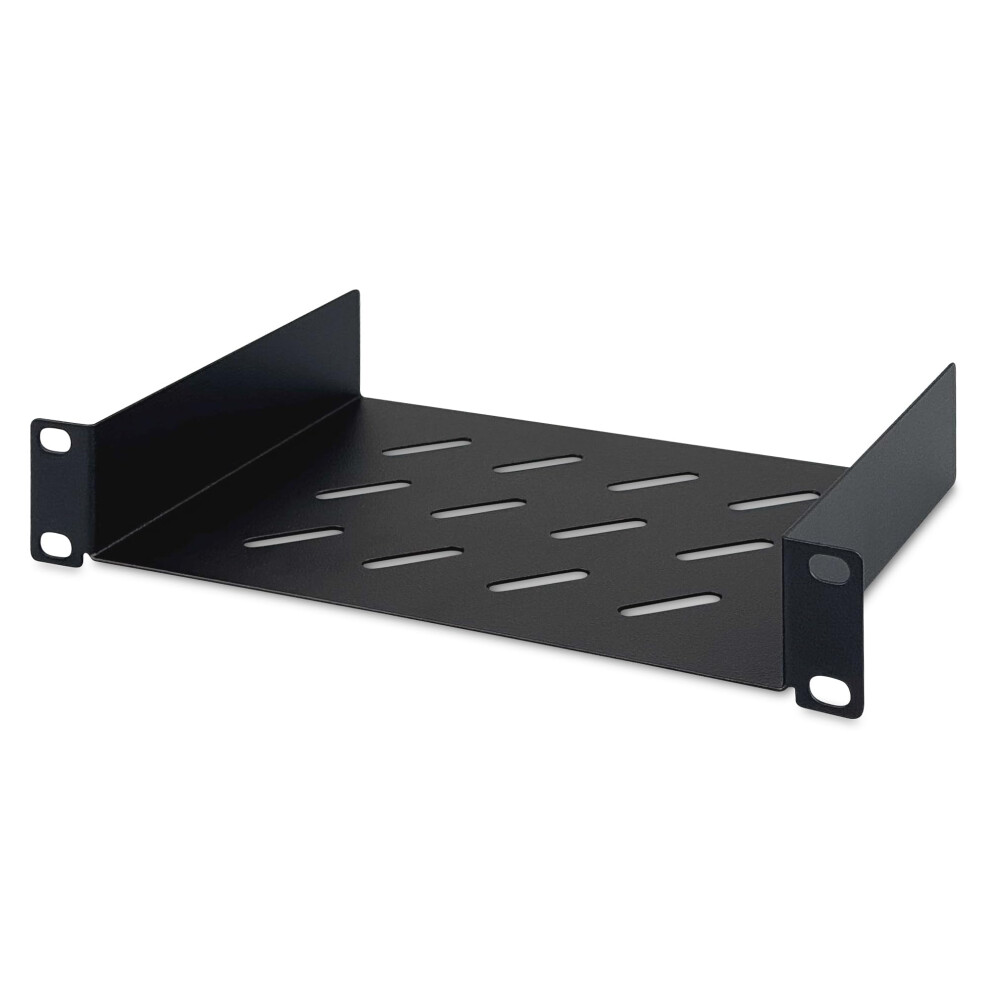 Photos - Hard Drive (HDD) Digitus shelf - 1U - 10-inch  - For network cabinet - 150 mm deep - Perforated steel sheet - Black (254 mm)