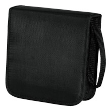 Hama CD Wallet for 40 Discs | CD/DVD/Blu-Ray | Folder for Storage, Space-Saving for the Office, Car and at Home | Black