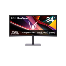 LG UltraGear G6 Gaming Monitor 34G630A-B, Curved UWQHD 1440p VA, 34 inch, 240Hz, 1ms GtG, HDR400, FreeSync Premium, Speakers, HDMI2.1, DP, USB-C, Bla