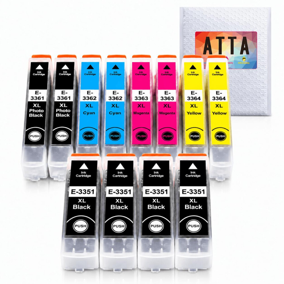 Atta 33XL Ink Cartridges For Epson 33 33XL Ink For Epson Expression Premium Xp-900 Xp-830 Xp-7100 Xp-645 Xp-640 Xp-635 Xp-630 Xp-540 Xp-530 4 2 Black 4209543828294