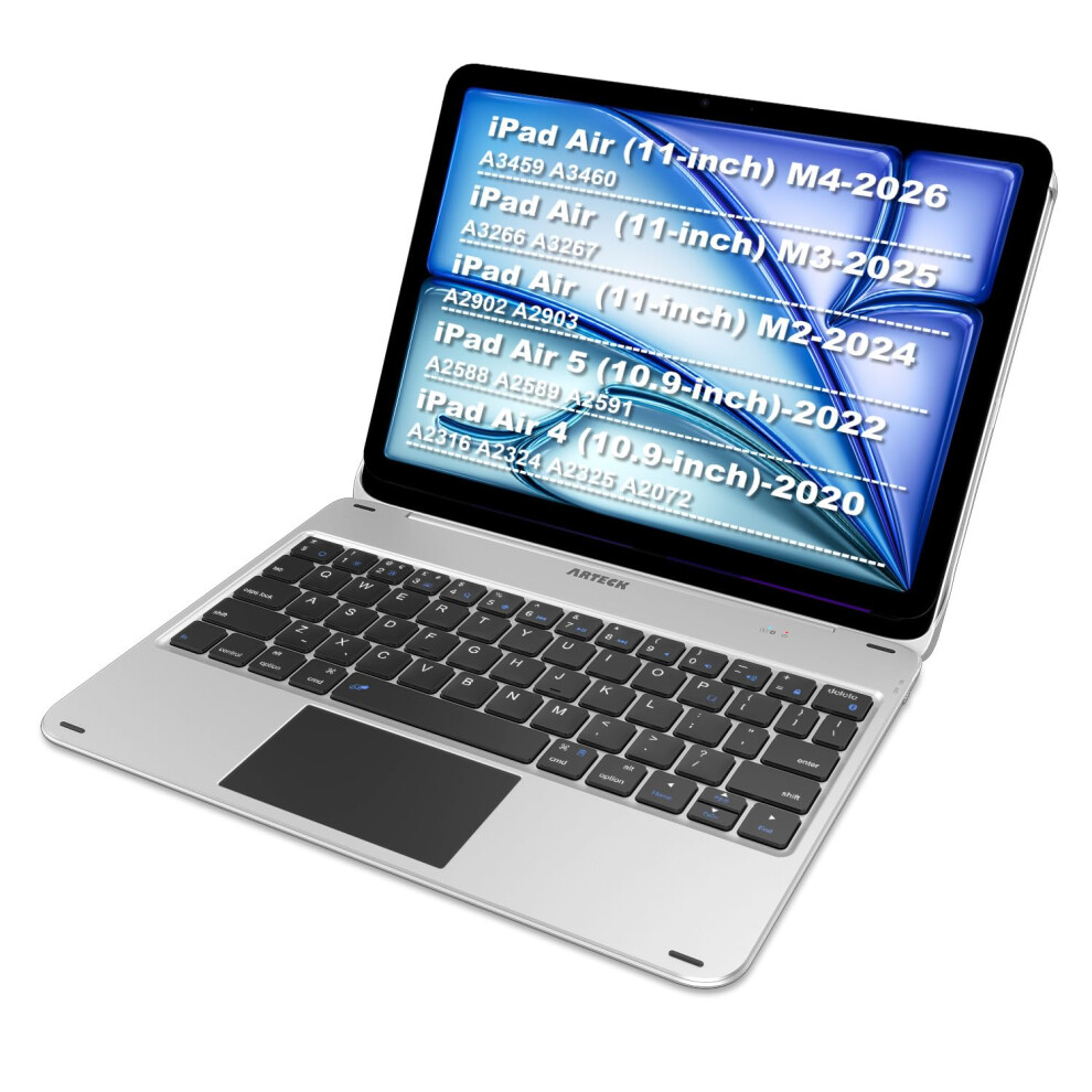 Arteck Ipad Air 11-Inch/Air 5Th 4Th Generation Keyboard Case With Trackpad, Bluetooth Keyboard With Folio Full Protection Case And Touchpad For 1200901852350