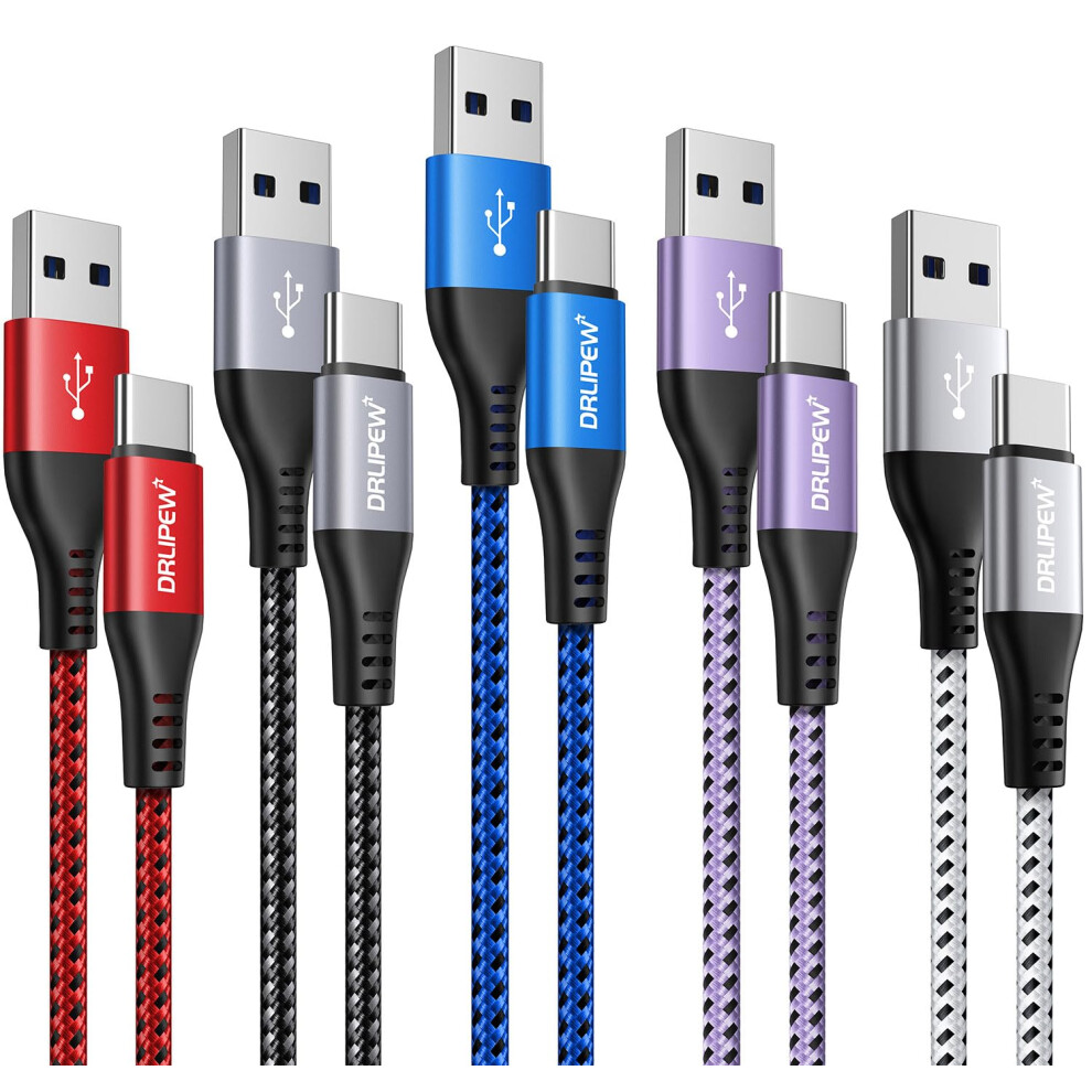 5Pack 2M Usb C Charger Cable, Usb To Usb Type C Cable Fast Charge 3A Iphone 15 Charger Cable Fast Charging Brainded For Samsung Galaxy S20 S21 S22 S2 1134588148317