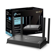 TP-Link Archer BE220 Dual-Band WiFi 7 Router,BE3600 EasyMesh WiFi Router with 4 Antennas,Seamless Extender Booster with 4K-QAM,Full Gigabit Ports,VPN
