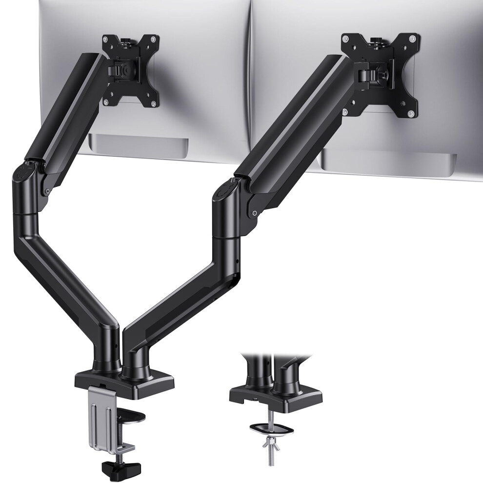 Huanuo Dual Monitor Mount For 2 Monitors Up To 32 Inches, Each Arm Holds Max 10Kg, Dual Monitor Stand With Advanced System 5051227815705
