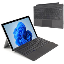 TECHGEAR Surface Pro Keyboard for Microsoft Surface Pro 3 4 5 6 7 7+, Slim Wireless Bluetooth Keyboard Type Cover, 7 Color Backlight, Precision Multi