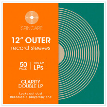 Clarity 12" Super Clear Gatefold Resealable Outer Vinyl Record & LP Blake Sleeves Covers (Pack of 50)