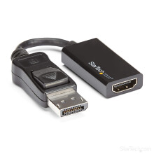 StarTech.com DisplayPort to HDMI Adapter - 4K 60Hz Active DP 1.4 to HDMI 2.0 Video Converter - DP to HDMI Monitor/TV/Display Cable Adapter Dongle - L