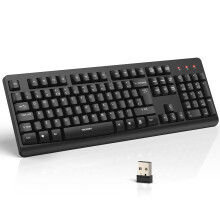 TECKNET Wireless Keyboard for Laptop, 2.4G USB Silent Computer Keyboard with Ergonomic Keys & Adjustable Feet Stand for Desktop, PC, Notebook, and Wi
