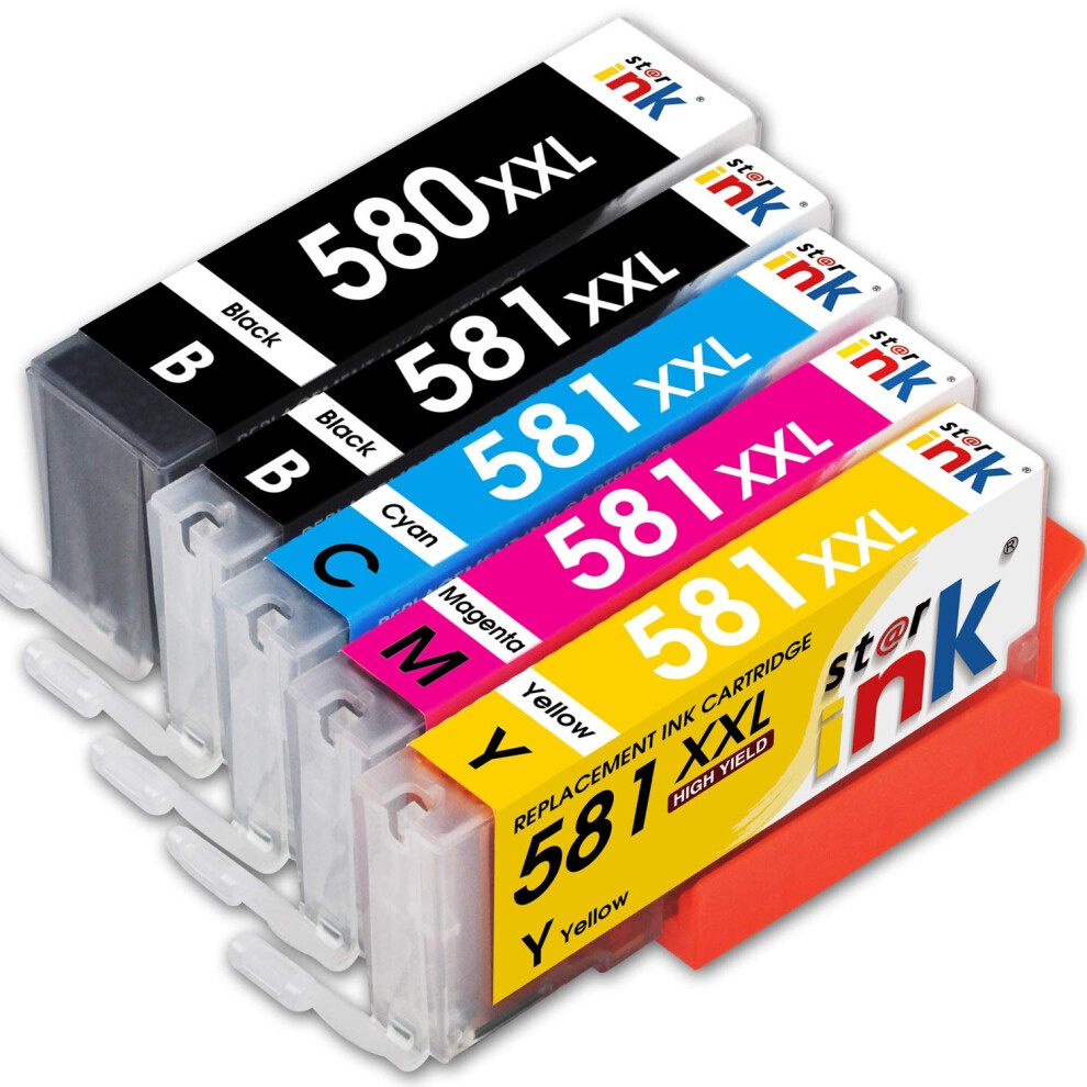 Starink 580XXL Cli-581Xxl Compatible With Canon 580 & 581 Ink Cartridges Replacement For Canon Pixma Ts705 Ts6350 Ts6250 Tr8550 Ts6150 Ts6151 Tr7550 7376761840678