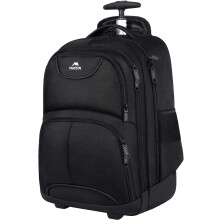 MATEIN Travel Backpack with Wheels, Rucksack with Wheels Cabin Size Wheeled Backpack 17inch Laptop Trolley Business Cabin Bag Carry On Suitcase Hand