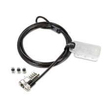 Kensington Universal 3-in-1 Combination Laptop Lock Kit, Computer Anti Theft Security Tether Device, 1.8 Metre Secure Flexible Carbon Steel Cable - K