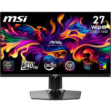 MSI MAG 273QP QD-OLED X24 26.5 Inch WQHD Gaming Monitor - 2560 x 1440 Quantum Dot Panel, 240Hz / 0.03ms, 99% DCI-P3, ΔE2, DisplayHDR True Black 40