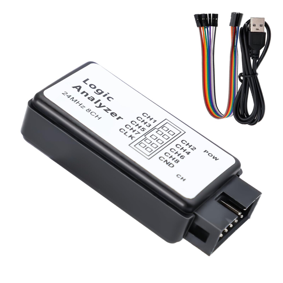 Logic Analyzer 8Ch Binghe Logic Analyzer Usb 24Mhz 8Ch, Usb Logic Analyzer, Uart, Spi, Iic Logic Analyzer With Usb Cable Compatible With Arduino Arm 5006547736612