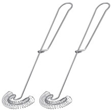 2 Pieces Whisk Egg Small Whisk Whipper Stainless Steel Egg Whisk Flat Spring Coil Whisk Egg Frother, Milk and Egg Beater