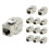 Tecmojo CAT6A Shielded keystone jack 10Gigabit (12, Silver, CAT6A) 1